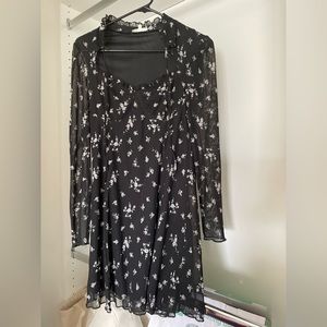 Black floral dress